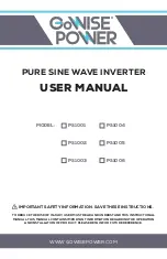 GoWISE Power Tech-On PS1001 User Manual preview