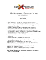 goxtreme Enduro 2.7K User Manual preview