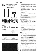 Предварительный просмотр 1 страницы GP PowerBank FP10M Instruction Manual