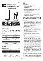 Предварительный просмотр 2 страницы GP PowerBank FP10M Instruction Manual