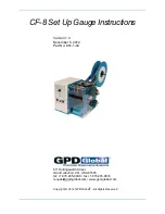 Preview for 1 page of GPD Global CF-8 Instructions Manual