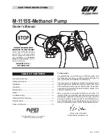 Предварительный просмотр 1 страницы GPI M-1115S Owner'S Manual