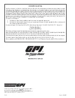 Предварительный просмотр 12 страницы GPI M-1115S Owner'S Manual