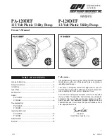 GPI P-120DEF Owner'S Manual preview