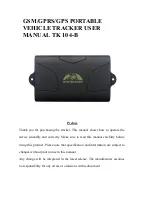 Предварительный просмотр 1 страницы GPS Tracker TK 104-B User Manual