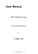 GPS GPS-1000X Series User Manual preview