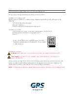 Предварительный просмотр 2 страницы GPS GPS-FC24-AC Installation, Operation & Maintenance Manual