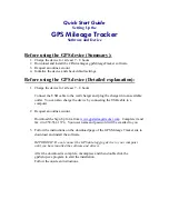 Preview for 2 page of GPSMileageTracker Gps tracker Quick Start Manual