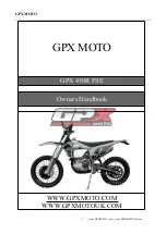 GPX MOTO GPX 450R FSE Owner'S Handbook Manual preview