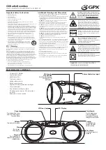 Предварительный просмотр 1 страницы GPX BC232 Series User Manual