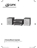 GPX HOME MUSIC SYSTEM HC221B User Manual предпросмотр