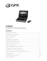 Preview for 1 page of GPX PD808B Instruction Manual