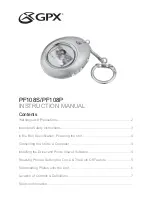 Предварительный просмотр 1 страницы GPX PF108P Instruction Manual