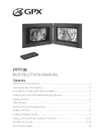 Предварительный просмотр 1 страницы GPX PF7708 Instruction Manual