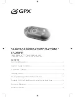 Preview for 1 page of GPX SA208PR Instruction Manual