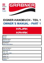 grabner ESCAPE 1 Owner'S Manual preview