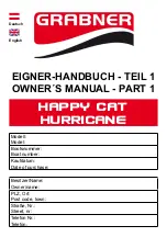 grabner HAPPY CAT
HURRICANE Owner'S Manual preview