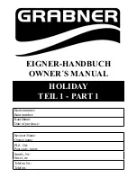 Preview for 1 page of grabner HOLIDAY Owner'S Manual