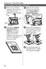 Предварительный просмотр 18 страницы Grace Company surestitch Elite Assembly Instructions Manual