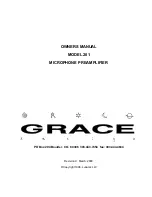 Предварительный просмотр 1 страницы Grace 201 Owner'S Manual