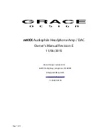 Grace M9XX Owner'S Manual preview