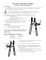 Предварительный просмотр 7 страницы Grace Machine Quilter Manual