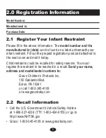 Preview for 6 page of Graco 1755866 - SnugRide Infant Car Seat Owner'S Manual