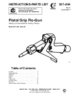 Preview for 1 page of Graco 207-945 Instructions-Parts List Manual