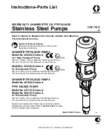 Preview for 1 page of Graco 224342 Instructions - Parts Manual