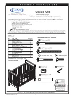 Предварительный просмотр 1 страницы Graco 3251681-064 - Lauren Classic Convertible Crib Assembly Instructions Manual