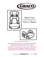 Graco 8E04SPR - No Back Turbo Booster Owner'S Manual предпросмотр