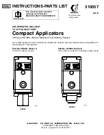 Graco 918623 A Series Instructions-Parts List Manual preview