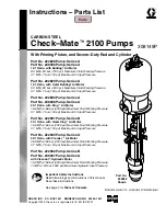 Предварительный просмотр 1 страницы Graco Check-Mate 2100 A Series Instructions-Parts List Manual