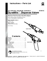 Предварительный просмотр 1 страницы Graco DynaMite 224906 Instructions-Parts List Manual