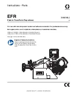Preview for 1 page of Graco EFR Instructions-Parts List Manual