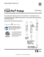 Graco Fast-Flo 226940 Instructions-Parts List Manual preview