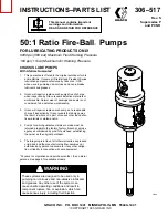 Graco Fire-Ball A Series Instructions-Parts List Manual preview