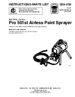 Preview for 1 page of Graco Fuller O'brien Paints Pro 501st 231 Instructions-Parts List Manual