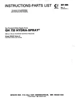 Graco GH 733 HYDRA-SPRAY Instructions-Parts List Manual preview