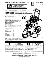 Предварительный просмотр 1 страницы Graco GM 3500 Instructions And Parts List