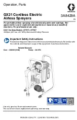 Preview for 1 page of Graco GX21 Cordless Operation, Parts