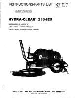 Предварительный просмотр 1 страницы Graco Hydra-Clean 2104ES Instructions-Parts List Manual