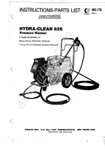 Graco Hydra-Clean 826 Instructions- Instructions-Parts List Manual preview