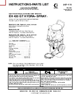 Preview for 1 page of Graco Hydra-Spray EH 433 GT 226-432 L Series Instructions-Parts List Manual