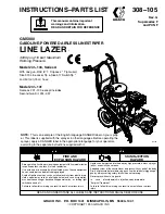 Graco LINE LAZER GM 5000 Series Instructions And Parts List preview