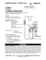 Graco LINE X LX2000 Instructions And Parts List preview