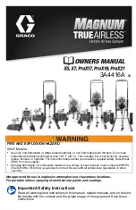 Preview for 1 page of Graco Magnum True Airless X5 Owner'S Manual