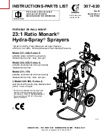 Preview for 1 page of Graco Monark Hydra-Spray 224-626 Instructions-Parts List Manual