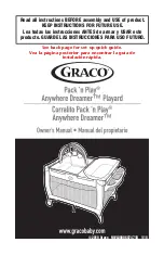 Graco Pack 'n Play Anywhere Dreamer Owner'S Manual предпросмотр