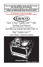 Предварительный просмотр 1 страницы Graco Pack 'n Play Cuddle Cove with Rocking Seat Playard Owner'S Manual